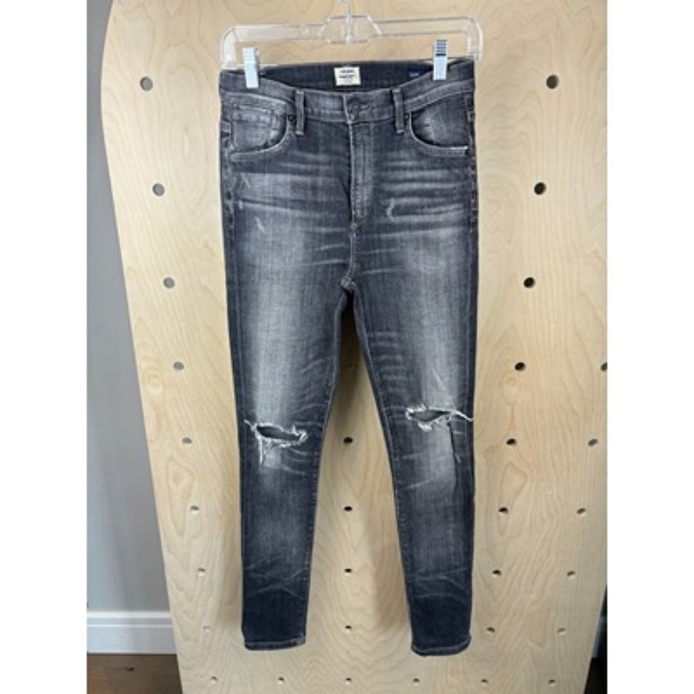 Citizens Of Humanity Premium Vintage Black Carlie High Rise Skinny Jeans Size 27